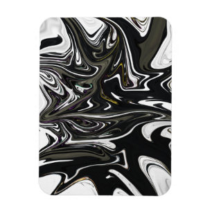 Beste abstrakte Schwarzweißkunst, abstrakte Farbe Magnet