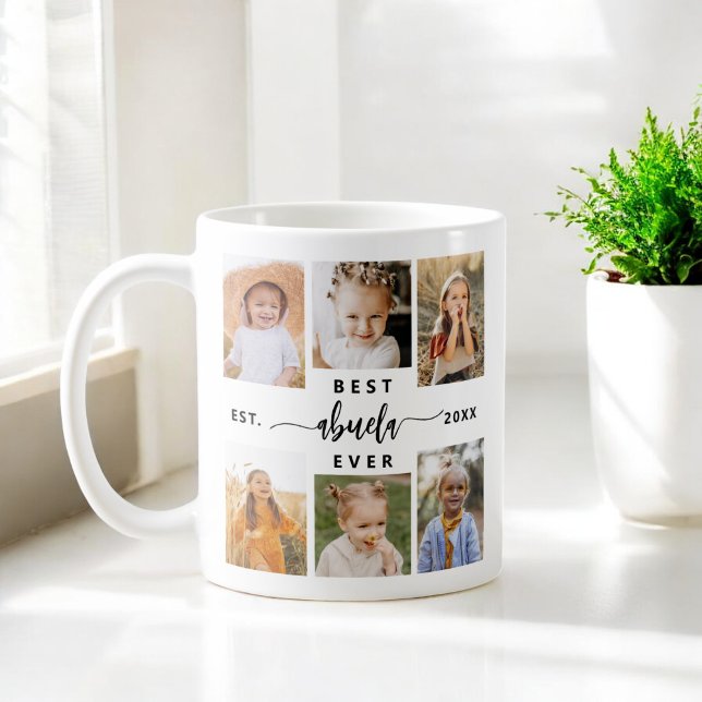 Beste Abuela je - Enkel Foto Collage Kaffeetasse (Von Creator hochgeladen)