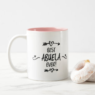 Beste Abuela je Zweifarbige Tasse