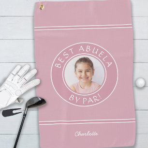 Beste Abuela von Par Eleganter Golfer Rosa Geschen Golfhandtuch