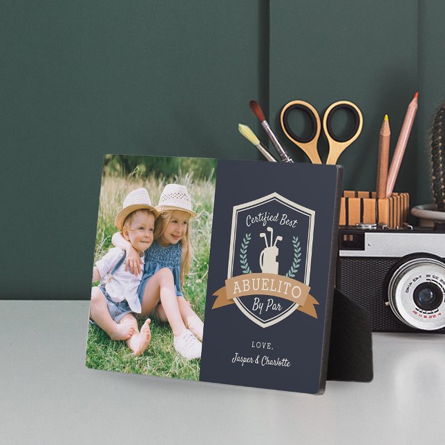 Beste Abuelito Par | Golf Opa Foto Fotoplatte (Von Creator hochgeladen)