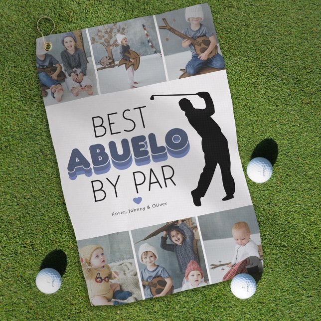 Beste Abuelo by Par Foto Collage Golf Handtuch (Von Creator hochgeladen)