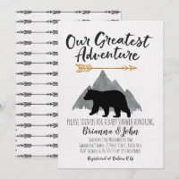 Beste Adventure Bear Baby Dusche Einladung