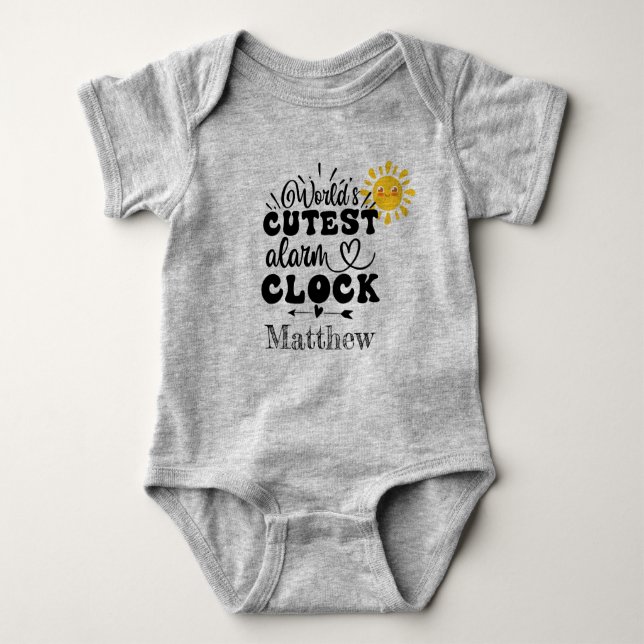 Beste Alarm-Uhr Baby Strampler (Vorderseite)