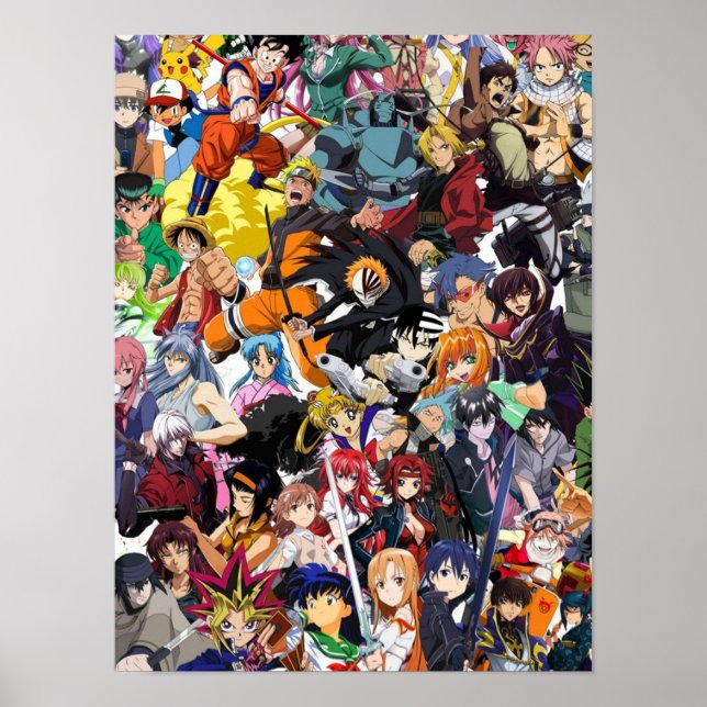 Beste Anime Collage Poster (Vorne)