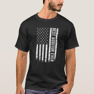 Beste Auditorin je amerikanischer Flaggensteuersai T-Shirt