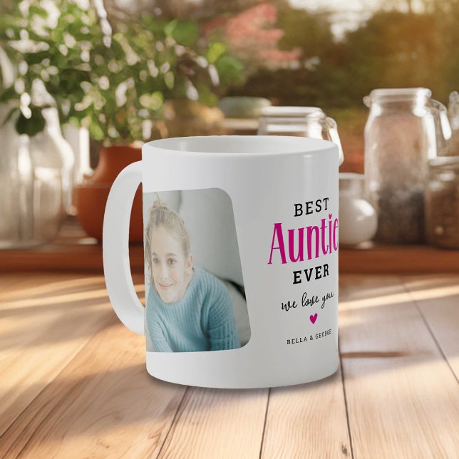 Beste AUNTIE je 2 Foto Niedliches Geschenk Kaffeetasse (Von Creator hochgeladen)