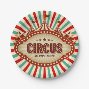 Beste Ausstellung auf der Erde Circus Kindergeburt Pappteller