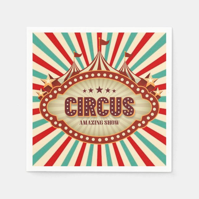 Beste Ausstellung auf der Erde Circus Kindergeburt Serviette (Vorderseite)