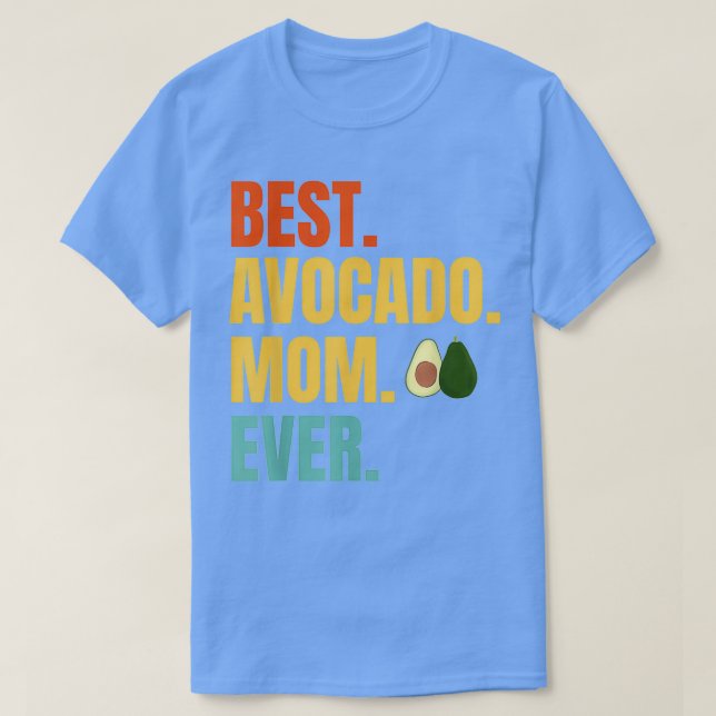 Beste Avocado-Mama je Retro T-Shirt (Design vorne)