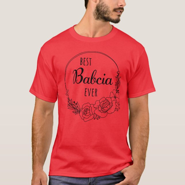 Beste Babcia je polnische Großmutter Frauen Babcia T-Shirt (Vorderseite)