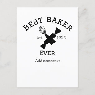 Beste Bäckerei je Namen Text Backen Backen Jahr Ko Postkarte