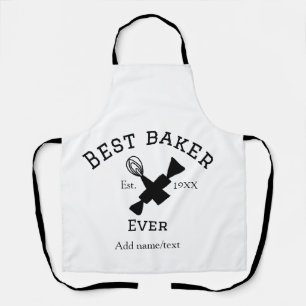 Beste Bäckerei je Namen Text Backen Backen Jahr Ko Schürze