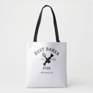 Beste Bäckerei je Namen Text Backen Backen Jahr Ko Tasche