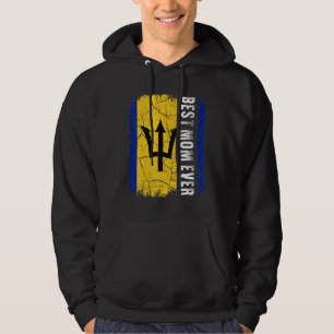 Beste Barbadische Mama je Barbados Flag Muttertag Hoodie