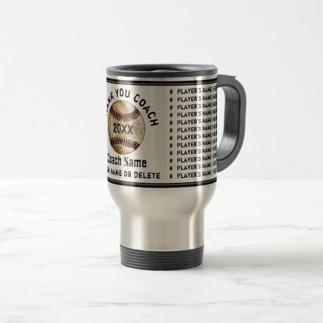 Beste Baseballtrainer-Geschenke mit den Namen Reisebecher (VorderseiteRechts)