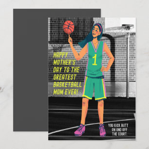 BESTE BASKETBALL-MAMA je Feiertagskarte