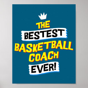 Beste Basketball-Trainer-Stelle Beruf Poster