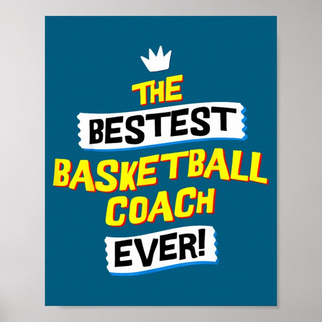 Beste Basketball-Trainer-Stelle Beruf Poster (Vorne)