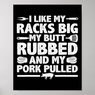 Beste BBQ-Designs für Männer Frauen BBQ-Räucherger Poster