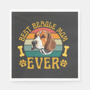 Beste Beagle-Mama überhaupt, lustiger Beagle-Hund  Serviette