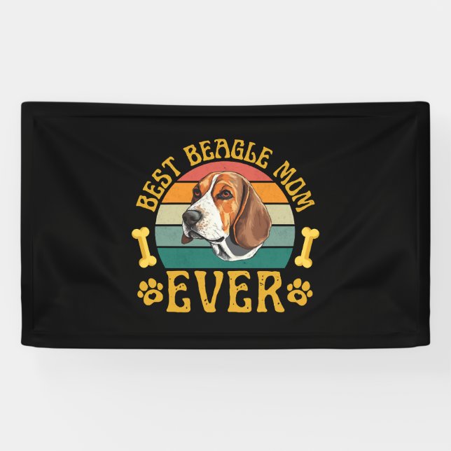 Beste Beagle-Mutter überhaupt, lustiger Beagle-Hun Banner (Horizontal)