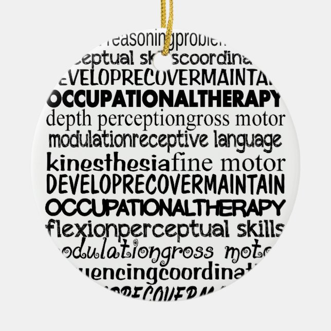 Beste Beschäftigungstherapie-Geschenke Keramik Ornament (Vorne)
