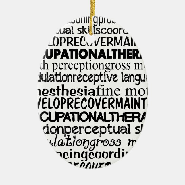 Beste Beschäftigungstherapie-Geschenke Keramikornament (Vorne)