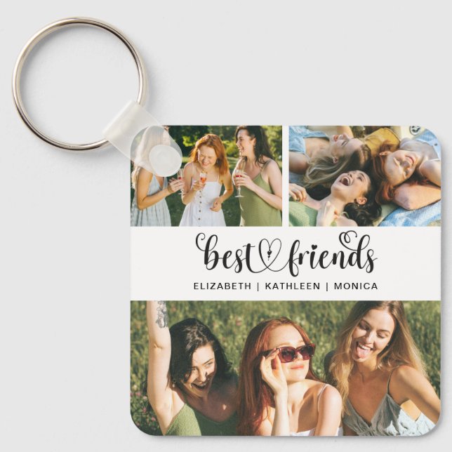 Beste BESTE FREUNDIN Foto Collage Beste Freunde fü Schlüsselanhänger (Vorderseite)