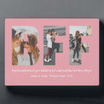 Beste BESTE FREUNDIN Foto Collage Besties Rosa Fotoplatte<br><div class="desc">Die besten Freunde sind die Schwestern, die uns das Leben gibt! Ein Tribut an die Anleihe, die nur die besten Freunde verstehen, dieser Druck enthält 3 Ihrer Lieblings-Fotos von Ihnen und Ihrer BESTE FREUNDIN. Sie können das Foto, die Anführungsnamen und die Farbe der Tafel ganz einfach anpassen, indem Sie auf...</div>