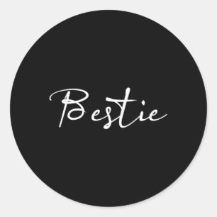 Beste Beste Freundin und Bestie Runder Aufkleber