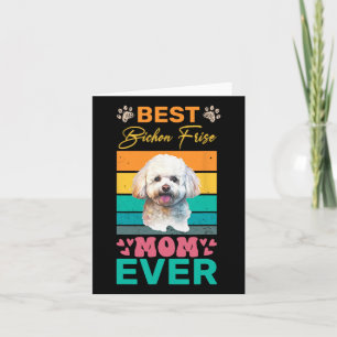 Beste Bichon Frise-Mutter überhaupt Hundeliebhaber Karte