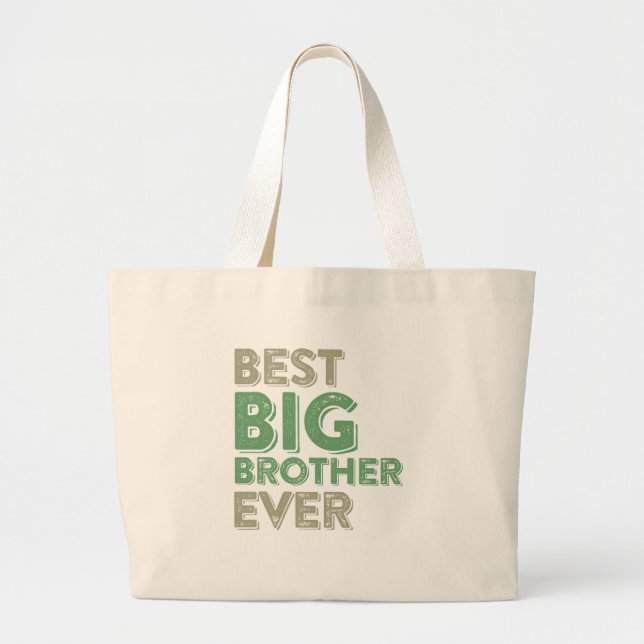 Beste Big Brother Bro je älter Geschwister Funny G Jumbo Stoffbeutel (Vorne)