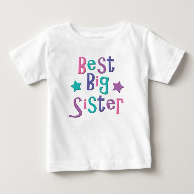 Beste Big Sister Baby T-shirt (Vorderseite)