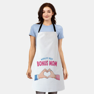 Beste Bonus-Mama der Welt Herz Hände Geschenk Schürze