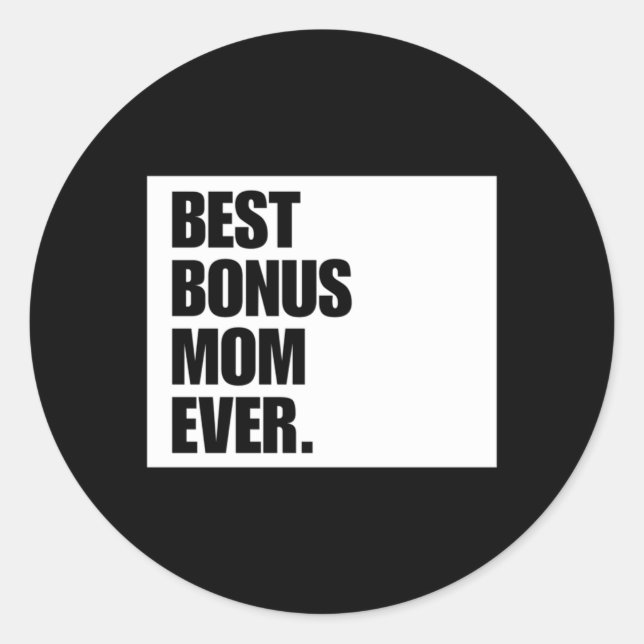 Beste Bonus-Mama je Mama Runder Aufkleber (Vorderseite)