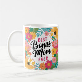 Beste Bonus-Mama je Tasse - BlumenMuttertagsgesche
