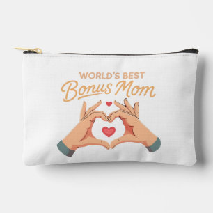 Beste Bonus-Mama-Stiefmutter der Welt Herz Hände Zubehörtasche