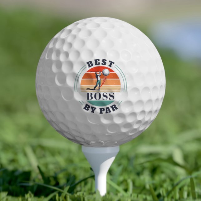Beste Boss nach Par Custom Retro-Vorratshaltung Ge Golfball (Best Boss by Par Golf Lover Retirement Gift Golf Balls)