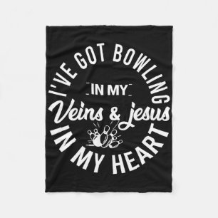 Beste Bowling-Design Männer Frauen Jesus Christlic Fleecedecke