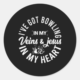 Beste Bowling-Design Männer Frauen Jesus Christlic Runder Aufkleber