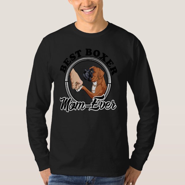 Beste Boxer Mama je Boxer Dog Boxer Dog Mama T-Shirt (Vorderseite)
