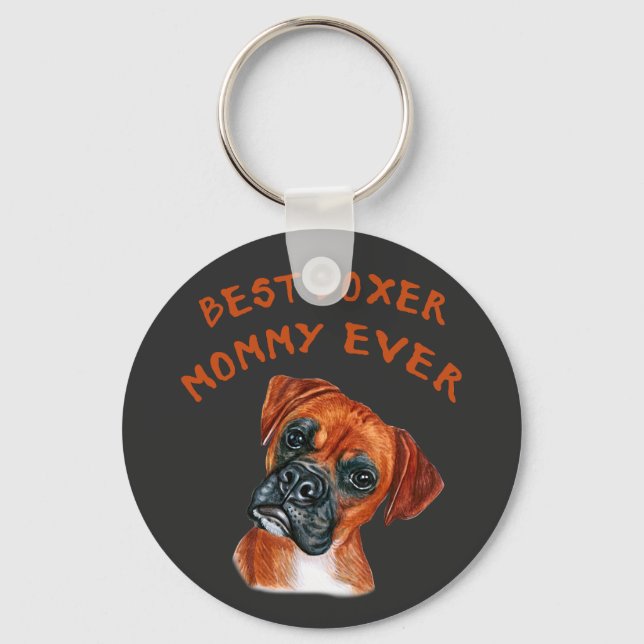 Beste Boxer-Mommy je Schlüsselanhänger (Vorderseite)