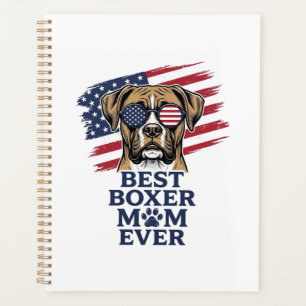 Beste Boxer-Mutter Aller Patrioten Hund-Shirt Desi Planer