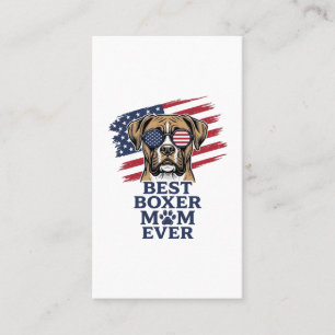 Beste Boxer-Mutter Aller Patrioten Hund-Shirt Desi Visitenkarte