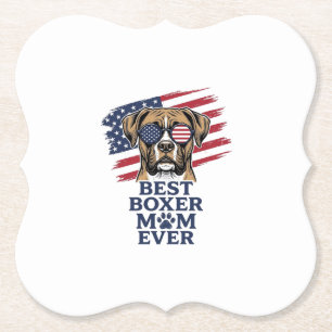 Beste Boxer-Mutter überhaupt Patriotisches Hund-Sh Untersetzer