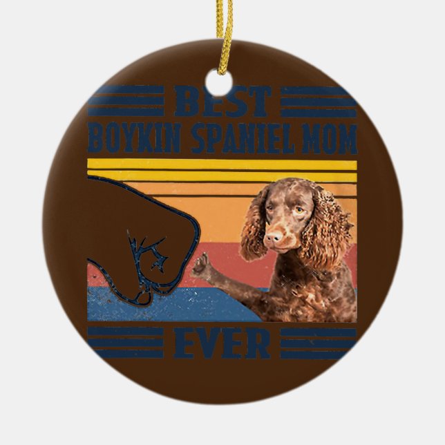 Beste Boykin Spaniel Mama Ever Funny Dog Mama Keramik Ornament (Vorne)