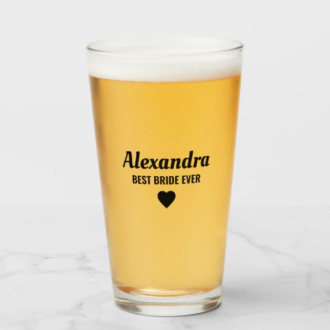 Beste Braut  Glas (Vorne (Gefüllt))