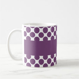 Beste BRAUTJUNGFER mit LILA WEISSEN Polka-Punkten Kaffeetasse