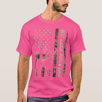 Beste Buckin' Papaw Camouflage Amerikanische Fahne T-Shirt